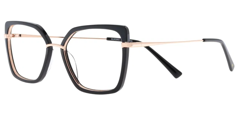 Rama de ochelari GLM 5903 c2 Moonlight negru și auriu, vedere frontală