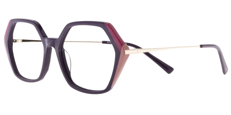Ramă de ochelari pentru femei GLM 5907 c3 Moonlight, claret roz și violet, vedere frontală