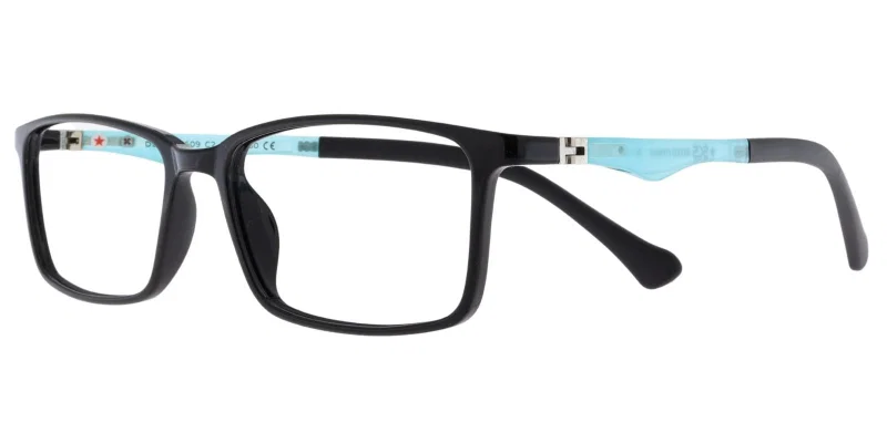 Rame ochelari copii DDF XS 6609 c2 Success, negru și galben, vedere frontală