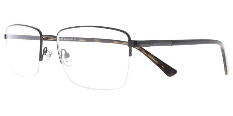 Ramă de ochelari TWP 5489 c1 Prime, model metalic negru semiîncadrat