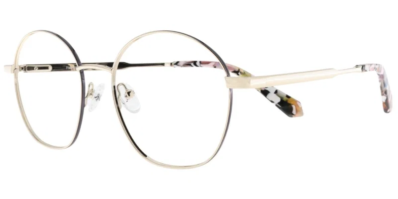 Rame de ochelari TWM 5277 c2 Moonlight negre cu detalii aurii și roz
