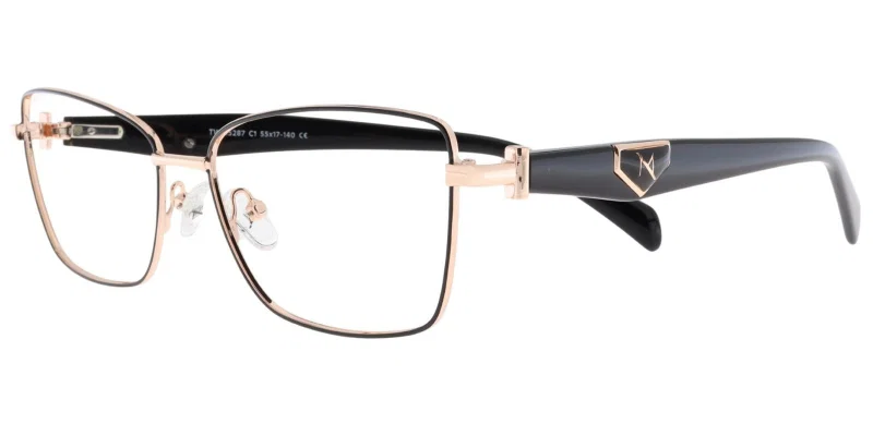 Ramă de ochelari TWM 5287 c1 Moonlight negru și auriu, vedere frontală