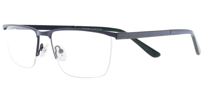Rame de ochelari TWP 5488 c2 Prime, model metalic half rim, verde și albastru marin