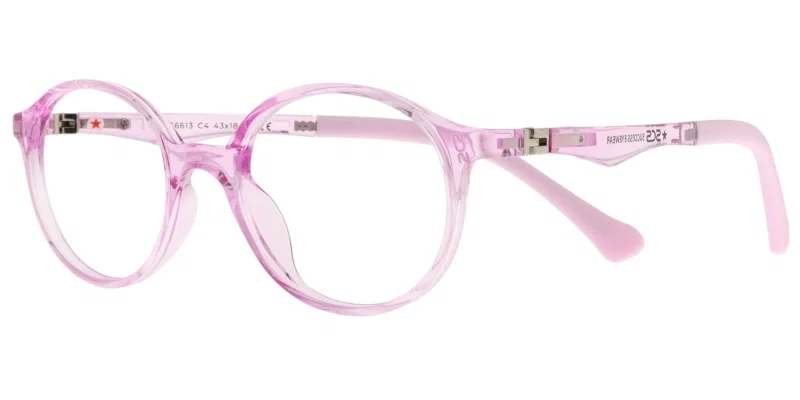 Rame de ochelari copii CZ XS 6613 c4 Success rose și transparent, vedere frontală