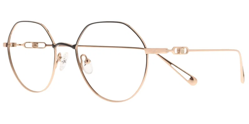 Rame de ochelari pentru femei YM 5262 c1 Moonlight, bej, negru și auriu