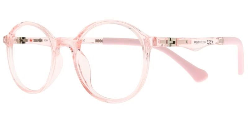 Rame de ochelari copii EH XS 6632 c3 Success, transparent și roz, vedere frontală