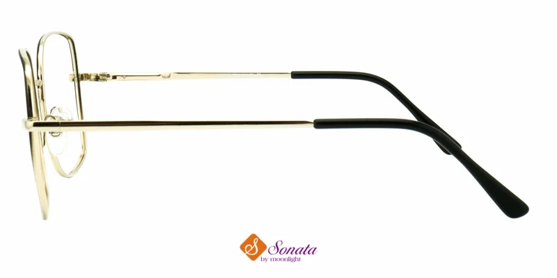 Ramă metalică negru-auriu pentru ochelari