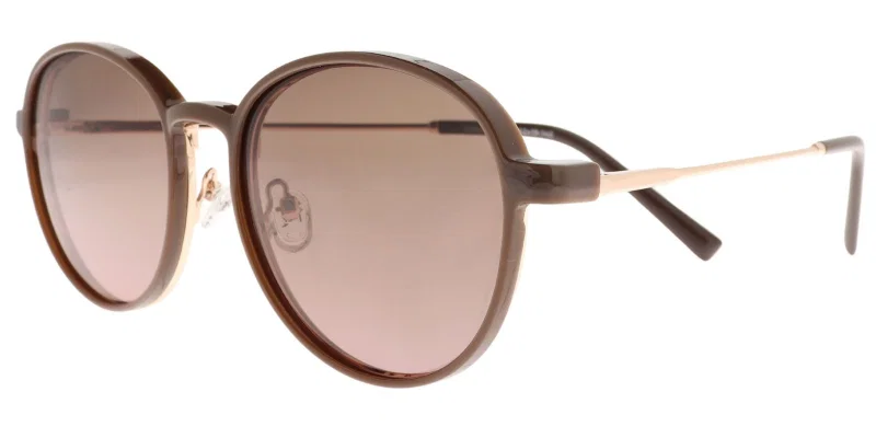 Ramă YBM 5256 c2 Moonlight metalică clip-on, maro și auriu