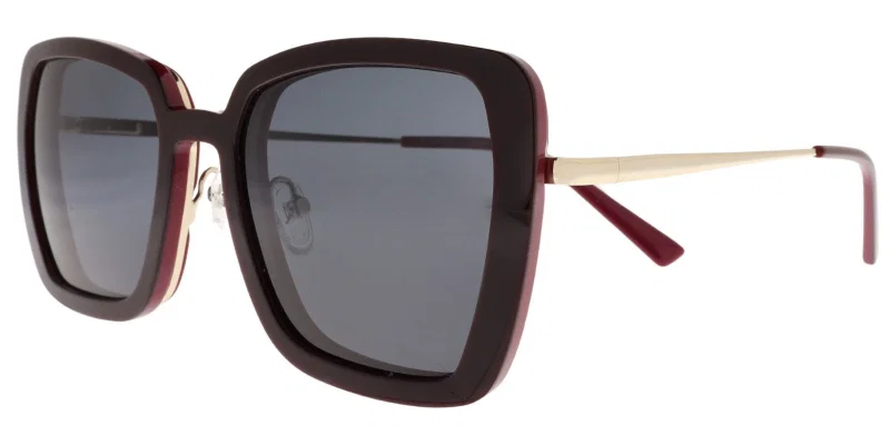 Ramă metalică clip-on GLM 5905 c2 Moonlight, claret și argintiu