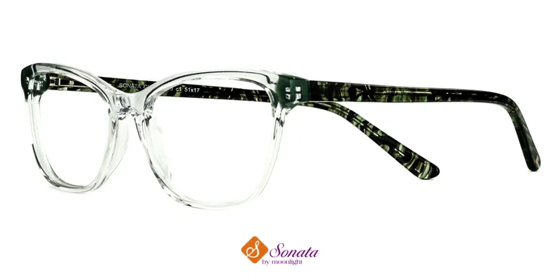 Rame de ochelari GLST 2639 c1 Sonata, vedere frontală, verde și alb