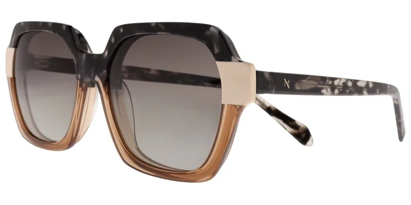 Ramă clip-on GLM 6023 c1 Moonlight pentru femei, în nuanțe bej, negru și maro