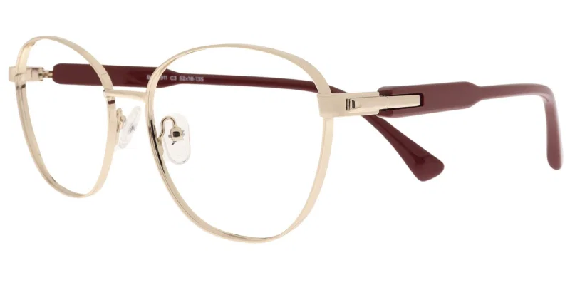 Ramă de ochelari pentru femei RM 5911 c3 Moonlight, bordo și auriu, vedere frontală