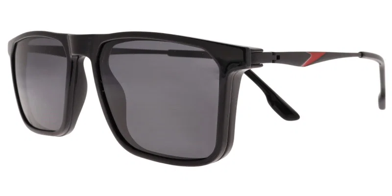 Ramă FP 6216 c1 Prime metalică clip-on, negru și roșu, vedere frontală
