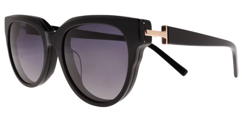Ramă clip-on CHM 6046 c1 Moonlight, negru și auriu, vedere frontală