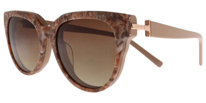 Ochelari clip-on CHM 6046 c3 Moonlight în nuanțe bej și auriu