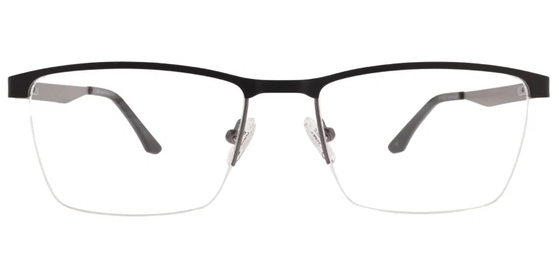 Ramă metalică TWP 5498 c1 Prime pentru bărbați, design half-rim