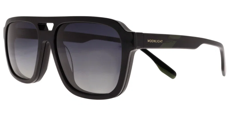 Ramă de ochelari GLM 6026 c1 Moonlight neagră și verde, vedere frontală