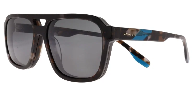 Rama GLM 6026 c3 Moonlight clip-on pentru bărbați, albastru, maro și gri