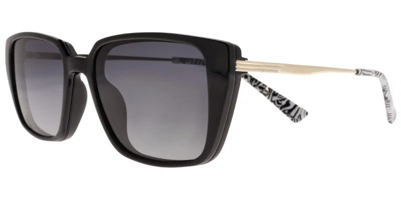 Ramă metalică clip-on GLST 6034 c1 Sonata în alb, negru și auriu