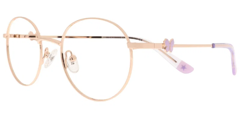 Ramă de ochelari copii HJ CYS 6660 c1 Success, auriu și violet, vedere frontală