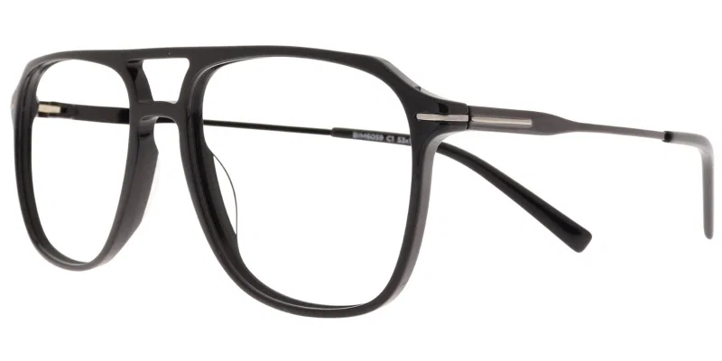 Ramă de ochelari BIM 6059 c1 Moonlight negru și argintiu, vedere frontală
