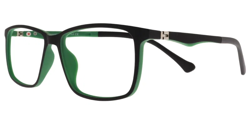 Ramă de ochelari pentru copii GK XS 6685 c4 Success, negru și verde, vedere frontală