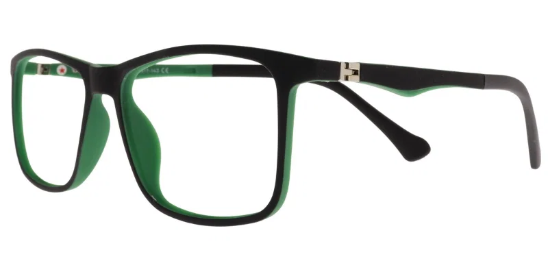 Rame ochelari copii GP XS 6693 c3 Success, negru și verde, vedere frontală