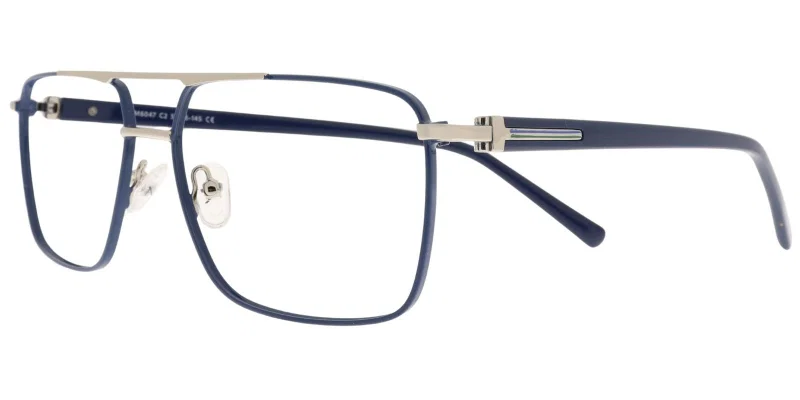 Ramă de ochelari TWM 6047 c2 Moonlight, vedere frontală, metal albastru verde argintiu