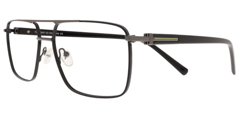 Rama de ochelari TWM 6047 c3 Moonlight, metal, negru și galben