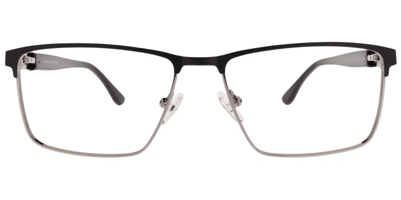 Rama metalică full rim TWM 6048 c1 Moonlight, combinație negru și gri