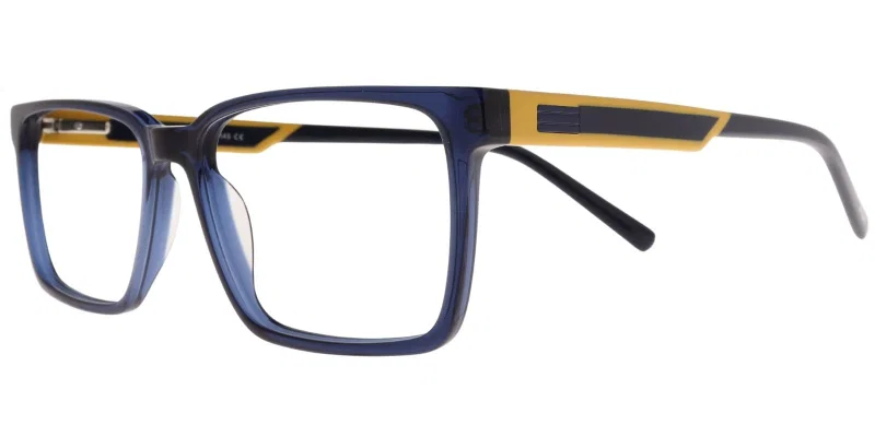 Ramă de ochelari TWP 6218 c3 Prime pentru bărbați, bleumarin, portocaliu și transparent