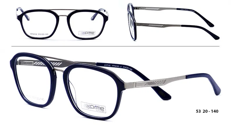 YP 9436 c1 Prime ramă de ochelari bleumarin și argintie