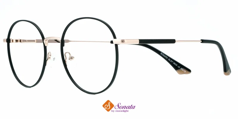 Ramă de ochelari GST 3830 c2 Sonata pentru femei, negru și auriu, vedere frontală