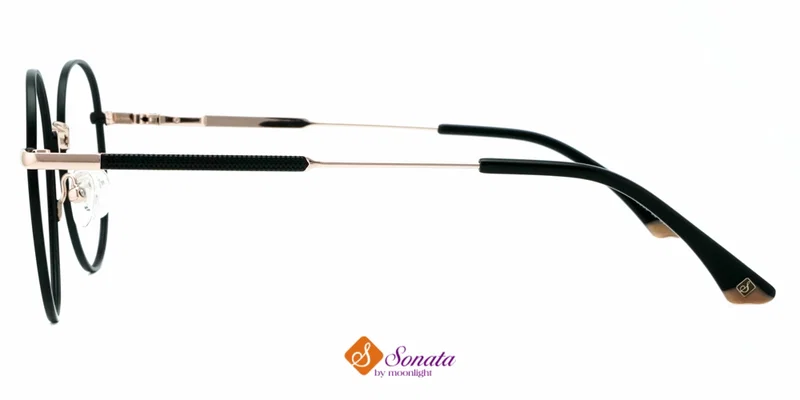 Ramă pentru femei GST 3830 c2 Sonata, finisaj negru și auriu