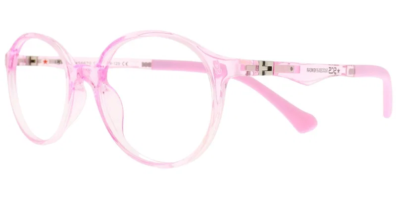 Ramă de ochelari copii IC XS 6670 c1 Success transparent și roz, vedere frontală