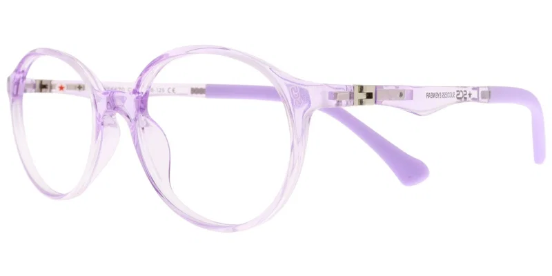 Rame ochelari copii IC XS 6670 c2 Success, transparent și violet, vedere frontală