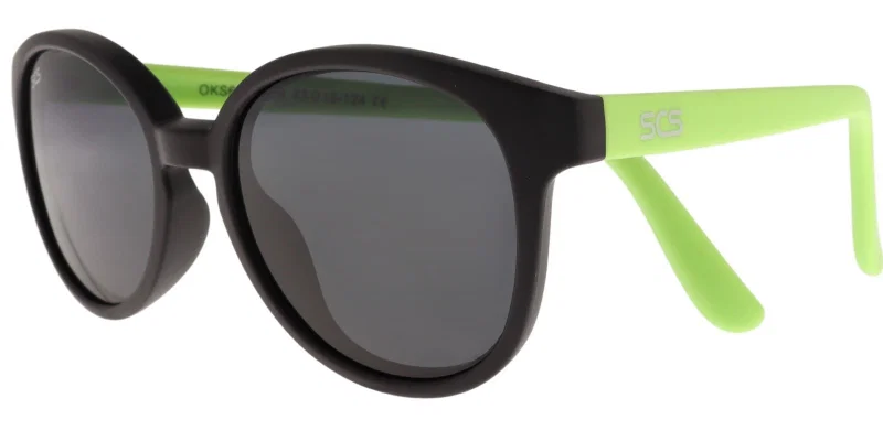 Ochelari de soare pentru copii OKS 6648 C4 Success, ramă negru și verde