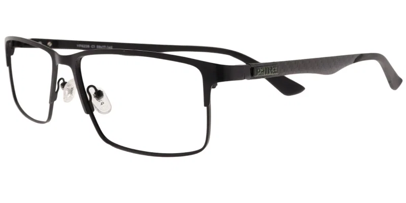 Ramă de ochelari YP 6226 c1 Prime pentru bărbați, metal, negru și verde
