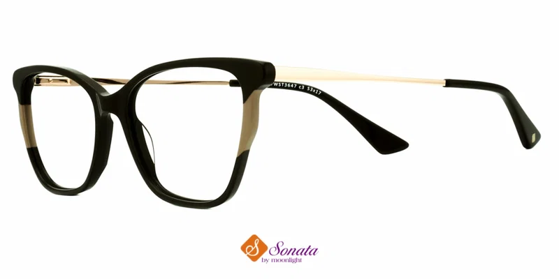 Ramă ochelari TWST 3647 c3 Sonata negru și auriu