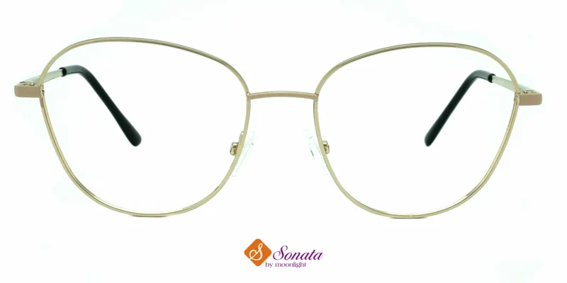 Ramă de ochelari auriu și roz Sonata