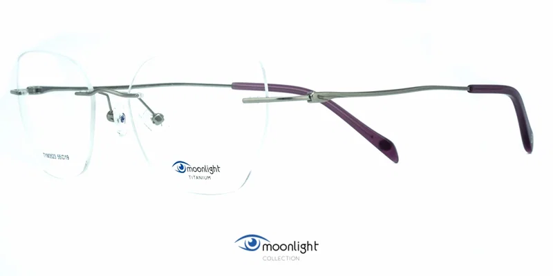 Ramă TYM 3523 c3 Moonlight clip on pentru bărbați, argintiu și violet