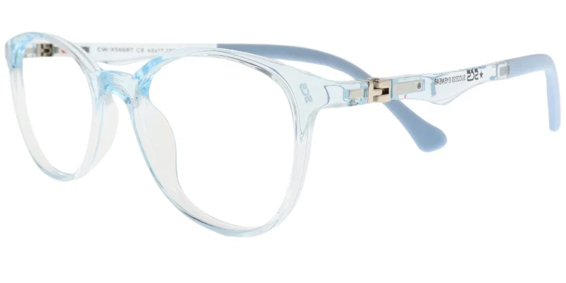 Ramă de ochelari pentru copii CW XS 6687 c9 Success, albastru-transparent, vedere frontală