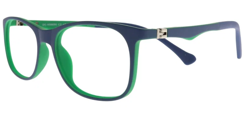 Rame de ochelari pentru copii DC XS 6690 c2 Success, albastru și verde, vedere frontală