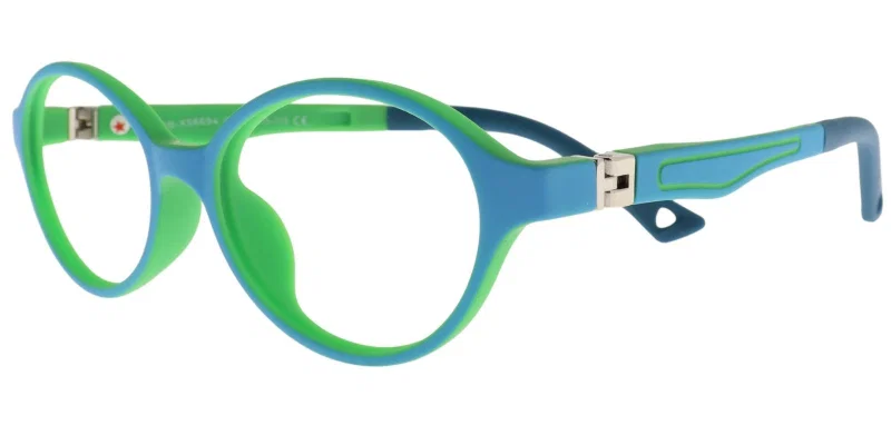 Ramă de ochelari pentru copii BB XS 6694 c3 Success, albastru și verde, vedere frontală