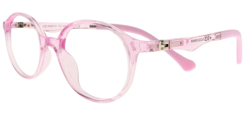 Rame de ochelari pentru copii CZ XS 6701 c2 Success, transparent și roz
