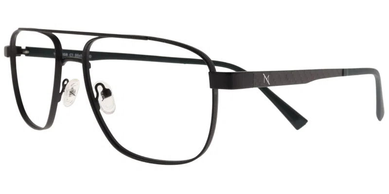 Ramă de ochelari pentru bărbați YM 6058 c1 Moonlight, metal, negru și verde