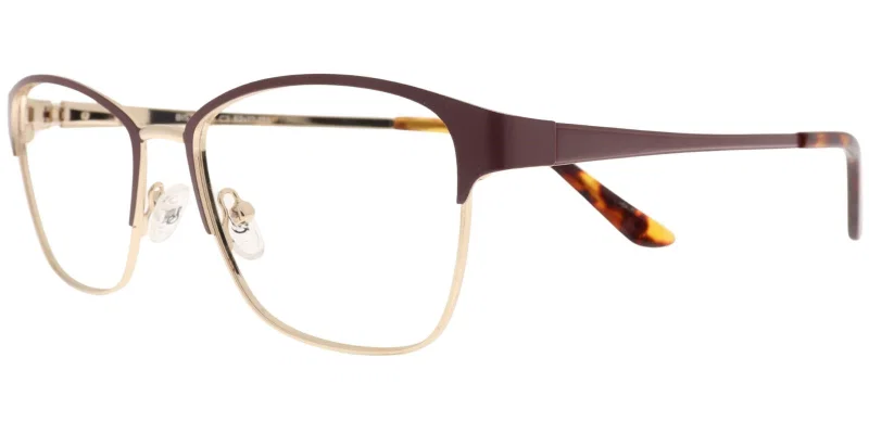 Ramă de ochelari BIST 6408 c2 Sonata pentru femei, metal, maro bordo și auriu