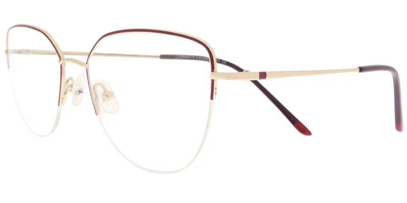 Rame de ochelari TYM 6076 c3 Moonlight din titan, montură half rim, claret auriu și violet