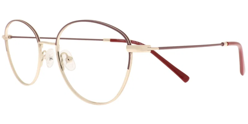 Ramă de ochelari TYM 6077 c3 Moonlight claret și auriu