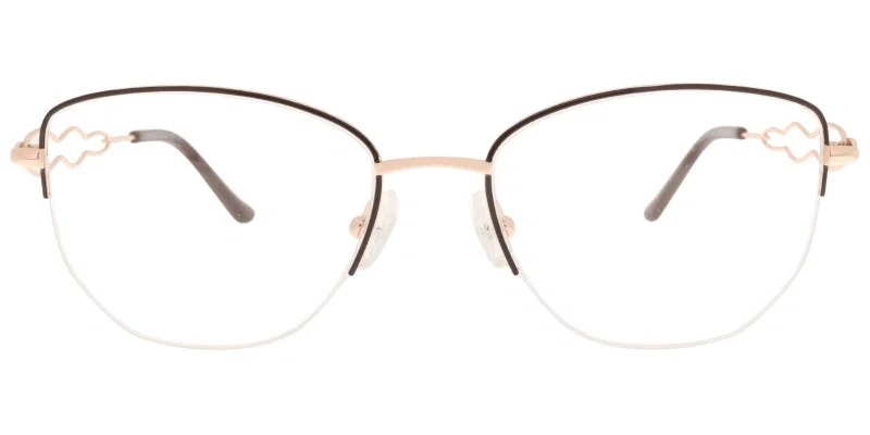 Ramă de ochelari pentru femei TYM 6078 c2 Moonlight, design semi-ramă